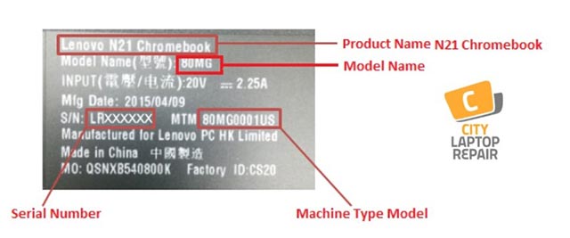 Lenovo Laptop - how to find model number