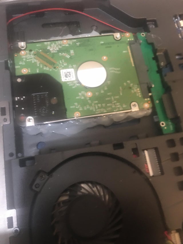 broken laptop hard drive